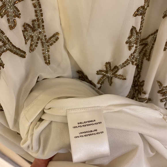 Badgley Mischka beaded white swing twirl dress Size 2 - Picture 5 of 7